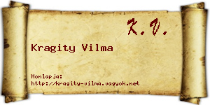 Kragity Vilma névjegykártya